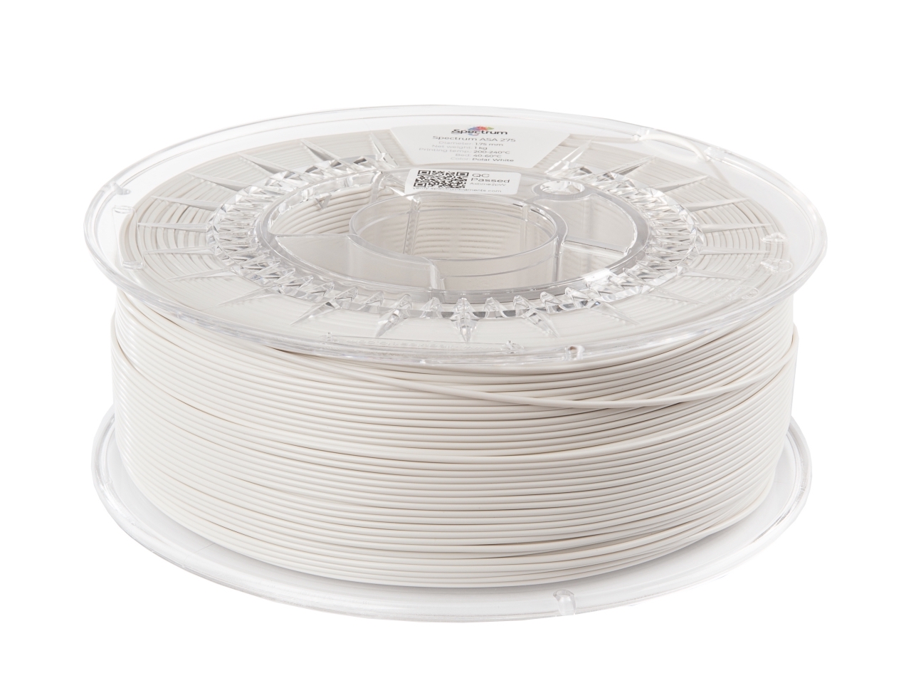 Filament Spectrum ASA 275 1.75mm POLAR WHITE 1kg - obrazek 2