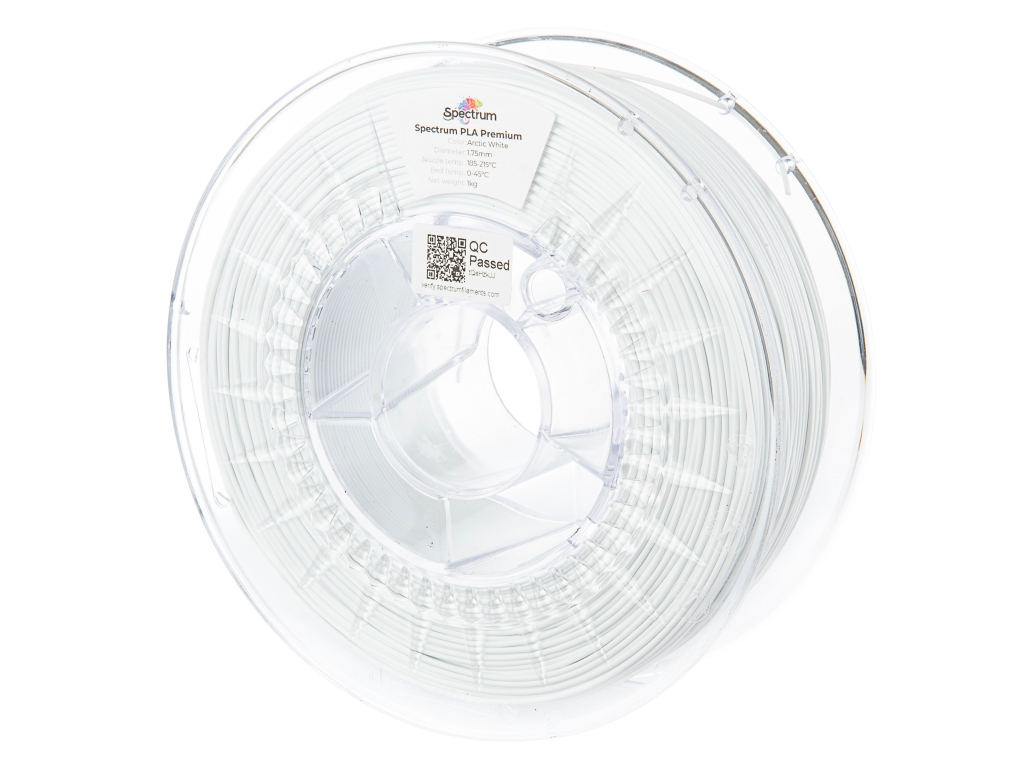 Filament Spectrum PLA Premium 1.75mm ARCTIC WHITE 1kg
