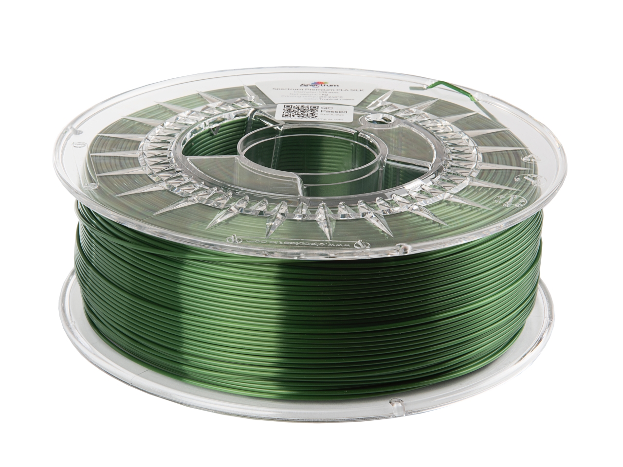 Filament Spectrum PLA SILK 1.75mm TROPICAL GREEN 1kg - obrazek 2